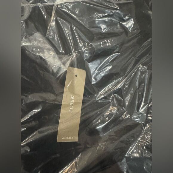 NWT J CREW Long A-line dress in drapey crepe in black - Picture 8 of 8